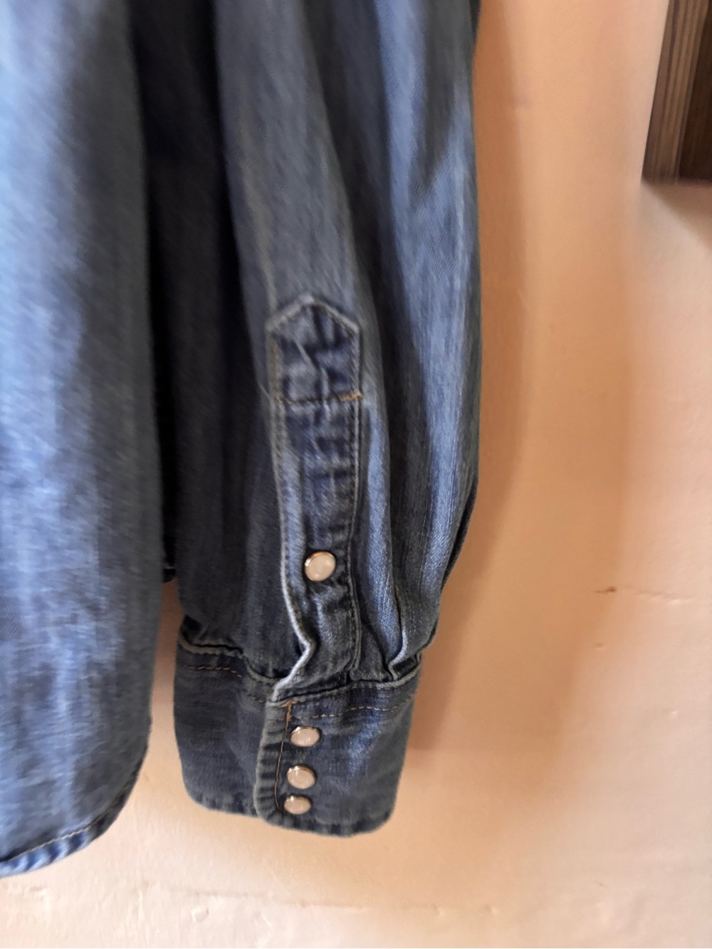 Ralph Lauren Women’s Pearl Snap Denim Western Shirt Size Large - Picture 7 of 10